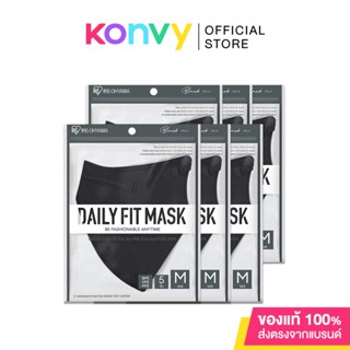 [แพ็คหก] IRIS OHYAMA Disposable Face Mask Daily Fit [6 Sachets x 5pcs] #Black หน้ากากอนามัย ไอริส โอยามะ สีดำ.