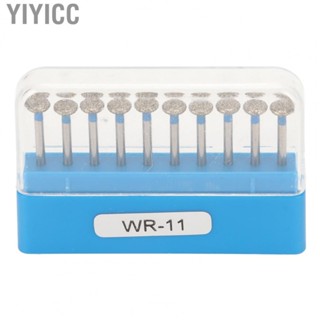 Yiyicc Handpiece Burrs 10pcs  Bur Bits Stainless Steel Rust Proof With