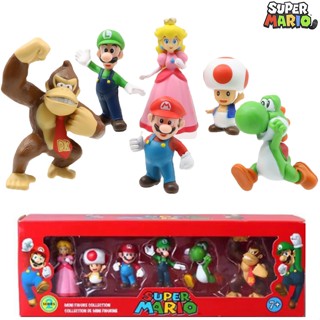 โมเดลฟิกเกอร์ Mario Luigi Odyssey Mario Bros PVC ของเล่นสําหรับเด็ก