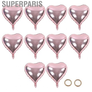 Superparis Heart Shape Foil Balloons Rose Gold Foil Balloons Metallic Luster for Parties