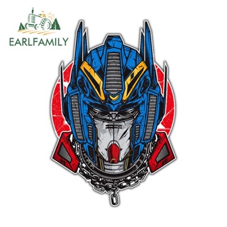 Earlfamily สติกเกอร์ป้องกันรอยขีดข่วน ลายกราฟฟิตี้ Transformer 13 ซม. x 8.8 ซม. สไตล์ญี่ปุ่น สําหรับตกแต่งรถยนต์ รถจักรยานยนต์