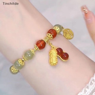 [Tinchitde] สร้อยข้อมือ ประดับถั่วลิสง หยกเทียม สไตล์ฮาราจูกุ เครื่องประดับแฟชั่น สําหรับผู้หญิง ให้เป็นของขวัญ