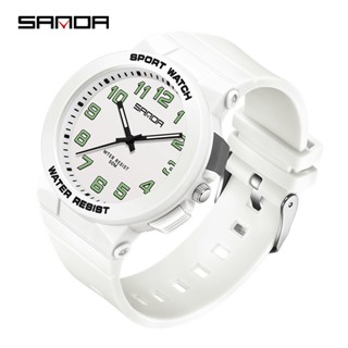 Sanda Youth Trend นาฬิกาข้อมือควอตซ์แฟชั่น สีพื้น หรูหรา เรียบง่าย สําหรับเล่นกีฬา SD6123-15