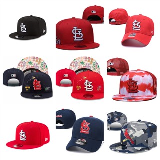 MLB St. Louis Cardinals หมวกปีกปีกแบนแบบปรับได้หมวกกีฬากลางแจ้ง