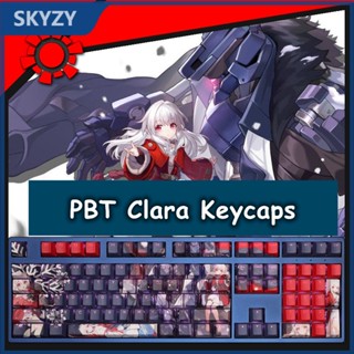 Clara Keycaps Cherry Profile อะนิเมะ Honkai Star Rail PBT Dye Sub ชุดปุ่มกดคีย์บอร์ดเชิงกล Keycap