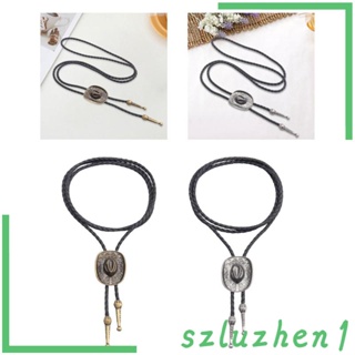 [Szluzhen1] หมวกคาวบอย หนัง PU สไตล์วินเทจ อเมริกัน ตะวันตก ปรับได้ สําหรับผู้ชาย