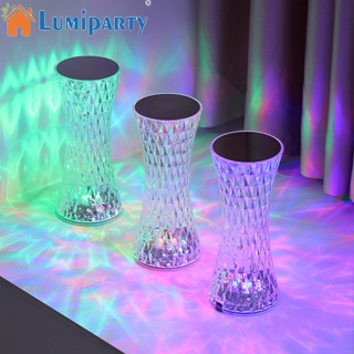 Lumiparty โคมไฟตั้งโต๊ะ Led คริสตัลเพชร 3/16 สี บรรยากาศที่มีสีสัน สําหรับห้องนอน ห้องนั่งเล่น ห้องรับประทานอาหาร การศึกษา