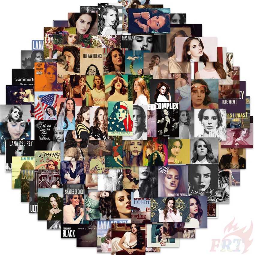 100Pcs/Set ❉ Lana Del Rey .♬ Music Album Cover Mixed Stickers ❉ DIY Waterproof Fashion Doodle Decals