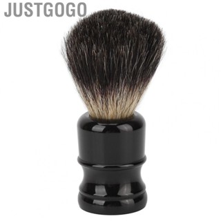 Justgogo Men Handle Shave Brush Soft Portable Residue  Comfortable Grip Bread BT0