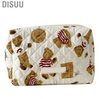 Disuu Portable Zipper Makeup Bag  Cute Bear Makeup Bag Exquisite Craftsmanship Fashionable Large   for Travel