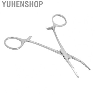 Yuhenshop Tattoo Piercing Forceps  Compact Light Stainless Steel Repeated Use Body Piercing Pliers 3 Holes  for Beauty Salon