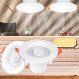 Preston 5W 9W Night Light โคมไฟเพดาน Led ดาวน์ไลท์ Pir โมชั่นเซนเซอร์ 220V โคมไฟเพดานห้องครัว