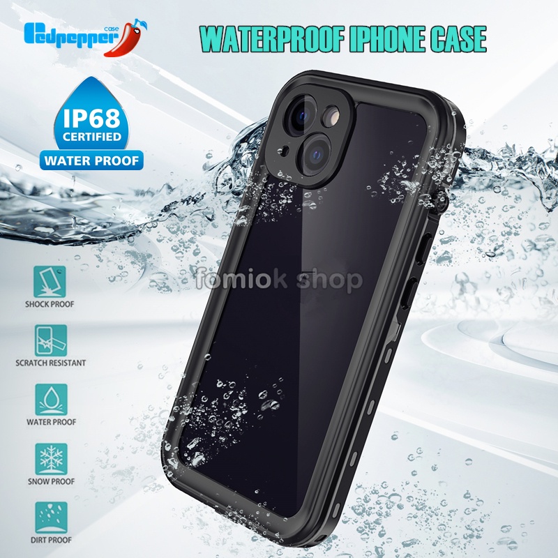 [RedPepper] Outdoor IP68 Waterproof Phone Case for iPhone 17 Air 16 15 Plus 14 11 Pro Max 13 12 Mini Swimming Diving Cover for Apple iphone 14 7/8 Plus SE 2022 XS XR X MAX Underwater Case เคสโทรศัพท์มือถือ กันน้ํา