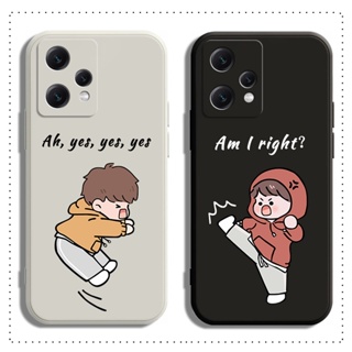 เคส Realme 5 5S 5I 6I C3 6 7 7I C17 8 8I 9 PRO PLUS 4G 5G โทรศัพท์มือถือแบบนิ่ม ลายคู่รัก สีขาวดํา สําหรับ