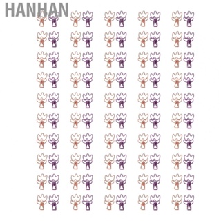 Hanhan Office Binder Clips  Multipurpose Crown Shape Rose Gold Purple 100pcs Hollow Binder Clips Sturdy Metal Strong Clamping Force  for Tickets for Student
