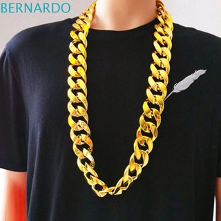 Bernardo สร้อยคอโซ่ ชุบทอง สไตล์ฮิปฮอป DIY สุดเท่ พร็อพการแสดง สําหรับผู้ชาย