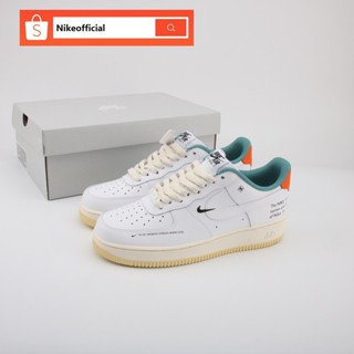 ของแท้ 100% Nike Air Force 1 รองเท้าผ้าใบลําลอง ข้อสั้น สีขาว สําหรับผู้ชาย CLC5