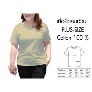 เสื้อไซส์ใหญ่ พิเศษ!!!!! เสื้อยืด คนอ้วน คอกลม เนื้อนุ่ม ใส่สบาย คอตตอน 100% ใหญ่สุด 60 นิ้ว ระบายความร้อนได้ดี