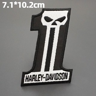 【Customized 】แพทช์เวลโคร ปักลายโลโก้รถจักรยานยนต์ Harley Davidson 3D สําหรับตกแต่งเสื้อแจ็กเก็ตยีน กระเป๋าเป้สะพายหลัง