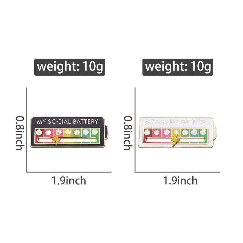 เข็มกลัด รูป My Social Battery หมุนได้ 26 แบบ อุปกรณ์เสริม สําหรับเครื่องประดับ - รูปที่ 4