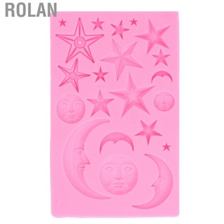 Rolan Sun Moon Star Cake Fondant Molds Silicone Cupcake Mould For Pudding Ice