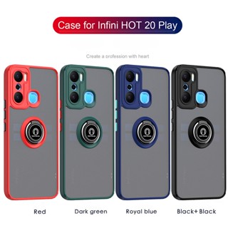 เคสโทรศัพท์มือถือ ป้องกันกระแทก พร้อมแหวนขาตั้ง สําหรับ Infinix Hot 20 Play X6825