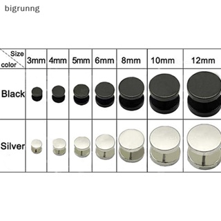 Bigrunng ต่างหูสตั๊ด สเตนเลส สไตล์พังก์ โกธิค สําหรับผู้ชาย ผู้หญิง 2 ชิ้น 1 คู่