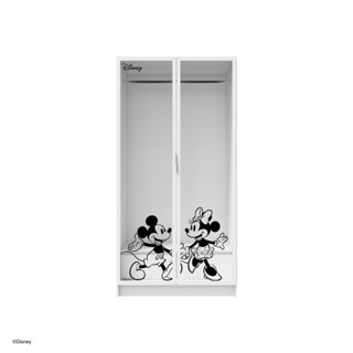 Koncept furniture ตู้เสื้อผ้าบานเปิด Disney รุ่น MICKEY สีขาว (100 x 60  x 200 ซม.)