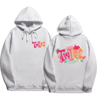 เสื้อกันหนาว มีฮู้ด แต่งซิป ลาย Kpop TWICE สําหรับผู้ชาย และผู้หญิง