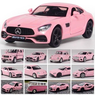 Pink Mercedes Benz Bentley BMW Volkswagen Alloy Car Childrens Rebound Simulation Car Model