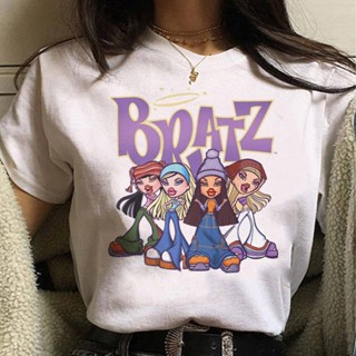 เสื้อยืด พิมพ์ลายการ์ตูน Bratz แฟชั่นฤดูร้อน สําหรับผู้หญิง y2k