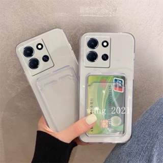 เคสโทรศัพท์มือถือ ซิลิโคนนิ่ม TPU ใส กันกระแทก พร้อมช่องใส่บัตร สําหรับ Honor X6A X5 Plus 4G 5G X6A 4G