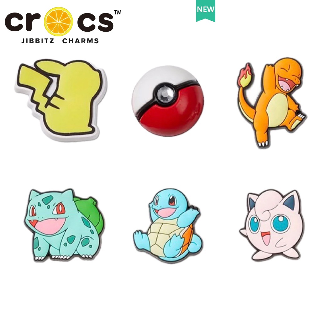 Jibbitz crocs charms หัวเข็มขัดรองเท้า อุปกรณ์เสริมรองเท้า pokemon Pikachu หัวเข็มขัดตกแต่งการ์ตูน DIY อุปกรณ์เสริม