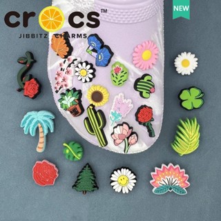 Jibbitz crocs charms Plant Flower Series การ์ตูนสนุกตกแต่งหัวเข็มขัด crocs รองเท้าดอกไม้