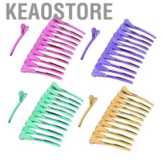 Keaostore 12pcs Duckbilled  Steel Hairdressing Hairstyle Pin Hair Salon Barber Shop BS