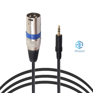 สายเคเบิลเสียงสเตอริโอ 3 เมตร 9.84 ฟุต 3.5 มม. ตัวผู้ เป็น 3 Pin XLR ตัวผู้ ไมค์ *Z [Missece.th]