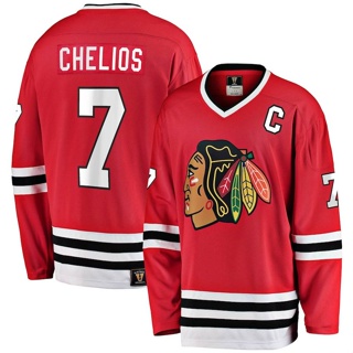 Hq1 NHL เสื้อยืดแขนยาว พิมพ์ลาย Blackhawks Jersey Chris Chelios Hockey พลัสไซซ์ QH1