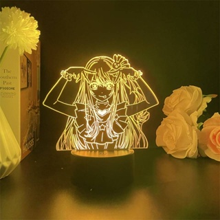 Cool โคมไฟกลางคืน LED รูปอนิเมะ Oshi no Ko 3d ชาร์จ USB สําหรับตกแต่งบ้าน วันเกิด