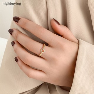 [highbuying] แหวนเพทาย อัลลอย ทรงกลม ปรับได้ แวววาว พังก์ร็อค เครื่องประดับแฟชั่น สําหรับผู้หญิง ของขวัญ พร้อมส่ง