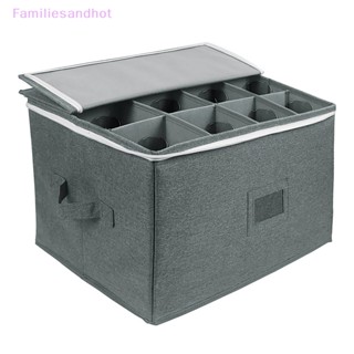 Familiesandhot&gt; 12 ชิ้น แก้วไวน์ แก้ว สเต็มแวร์ เคสจัดเก็บ พร้อมตัวแบ่งอย่างดี