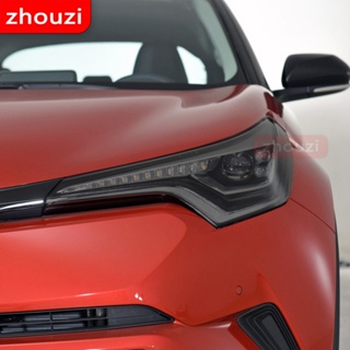 สติกเกอร์ฟิล์ม TPU ใส ป้องกันควัน สีดํา สําหรับ Toyota CHR 2018 2019 2020 AX10 2 ชิ้น