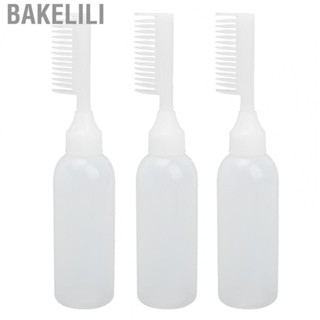 Bakelili Hair Brush Applicator Bottle Dyeing Clear Scale Coloring Root Comb Applicator Bottle 6oz  White Empty for Beauty Salon