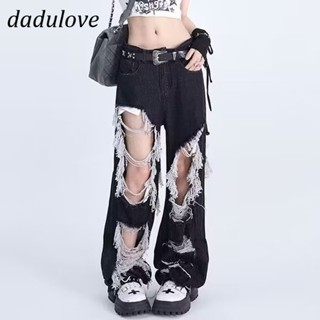 DaDulove💕 New American Ins High Street Hip Hop Jeans WOMENS Niche High Waist Loose Wide Leg Pants Trousers