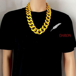 DARON สร้อยคอโซ่พลาสติก สไตล์ฮิปฮอป พร็อพการแสดงเท่ สําหรับผู้ชาย DIY