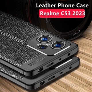 เคสโทรศัพท์มือถือหนังนิ่ม กันกระแทก สีพื้น หรูหรา สําหรับ Realme C53 Nfc C 53 Nfc RealmeC53Nfc Narzo N53 N 53 NarzoN53 RealmeNarzoN53