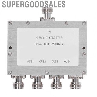 Supergoodsales 4 Way Power Splitter  Conductive Oxide Low Loss Non Dead Spot 800-2500MHz Signal Module for Energy Dividing