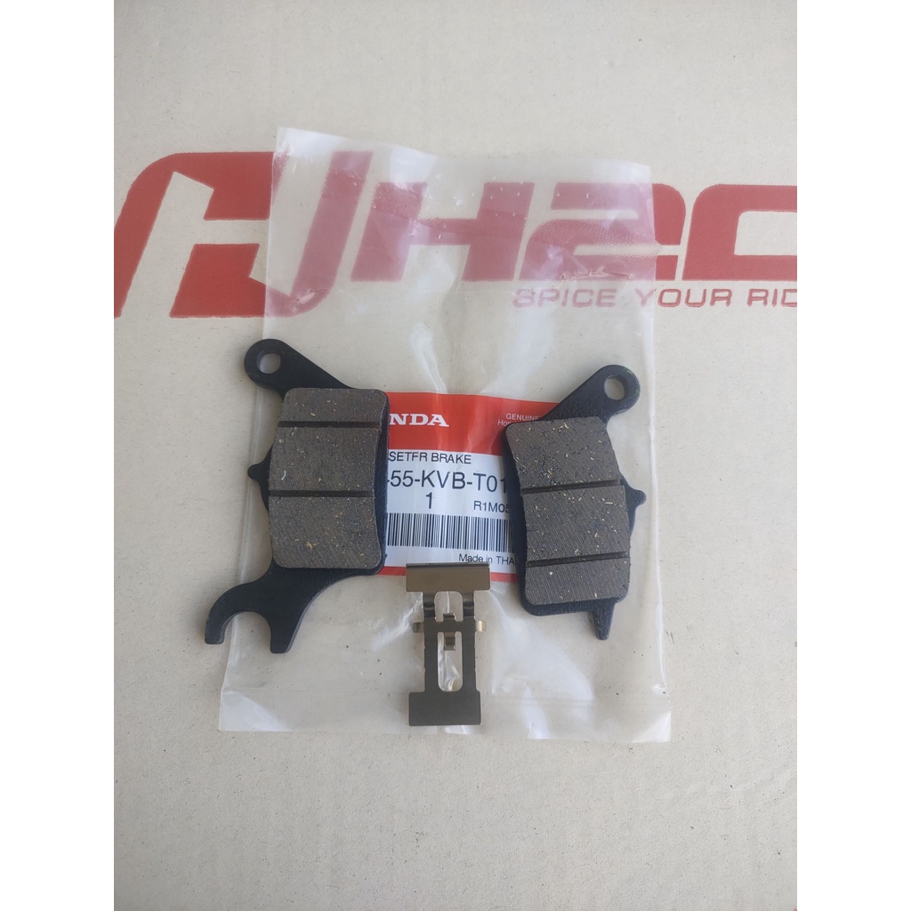06455-KVB-T01/45108-KVB-T01ผ้าเบรคดิสก์หน้าแท้พร้อมสปริงผ้าเบรค HONDA คลิ๊ก110I,คลิ๊ก125i,สกู๊ปปี้ไอ