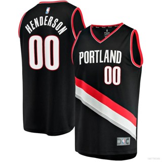 เสื้อกีฬาบาสเก็ตบอล คอกลม HQ1 NBA Portland Trail Blazers Scoot Henderson 2023 สําหรับผู้ชาย และผู้หญิง QH1