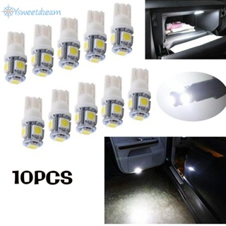 หลอดไฟรถยนต์ T10 194 168 2825 5050 5SMD สีขาว 10 ชิ้น