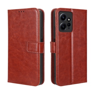 เคสโทรศัพท์หนัง PU ฝาพับ พร้อมช่องใส่บัตร สําหรับ Xiaomi Redmi 12 Redmi12 4G